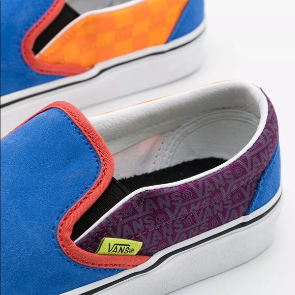 Mens (size 10.5) Vans Classic Slip On Mix & Match “Grape Juice” Skate Shoes - Picture 5 of 6